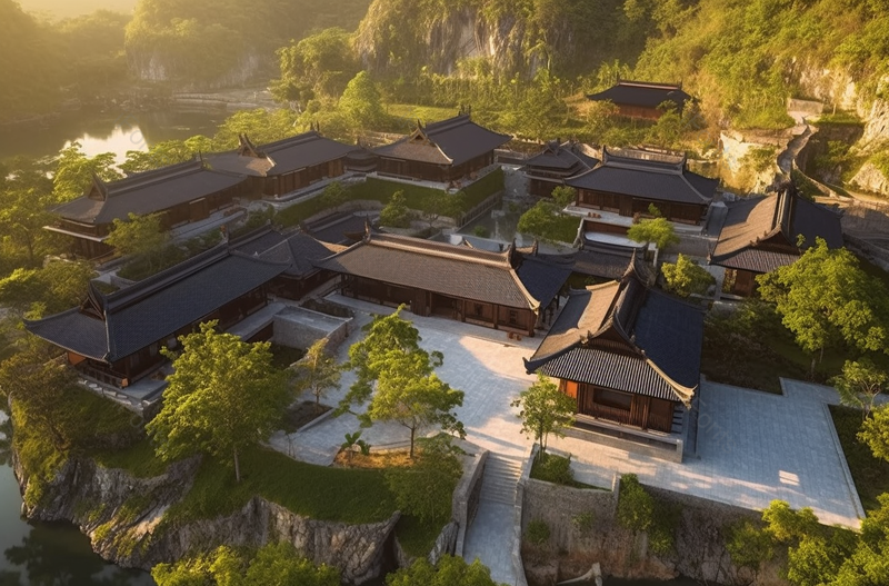 航拍中国古建筑四合院,高清,摄影图,摄影图片,图片大全,摄影图免费下载